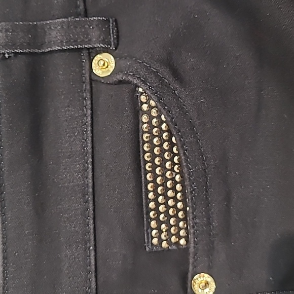 MK DENIM GOLD SPARKLE DESIGN STRETCH JEGGINGS~GREAT FOR THE HOLIDAYS - Picture 11 of 11